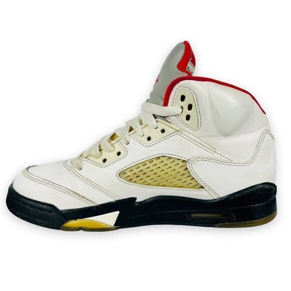 Air Jordan 5 Retro GS 2013 'Fire Red' 440888-100 Youth 4.5 - Picture 6 of 11